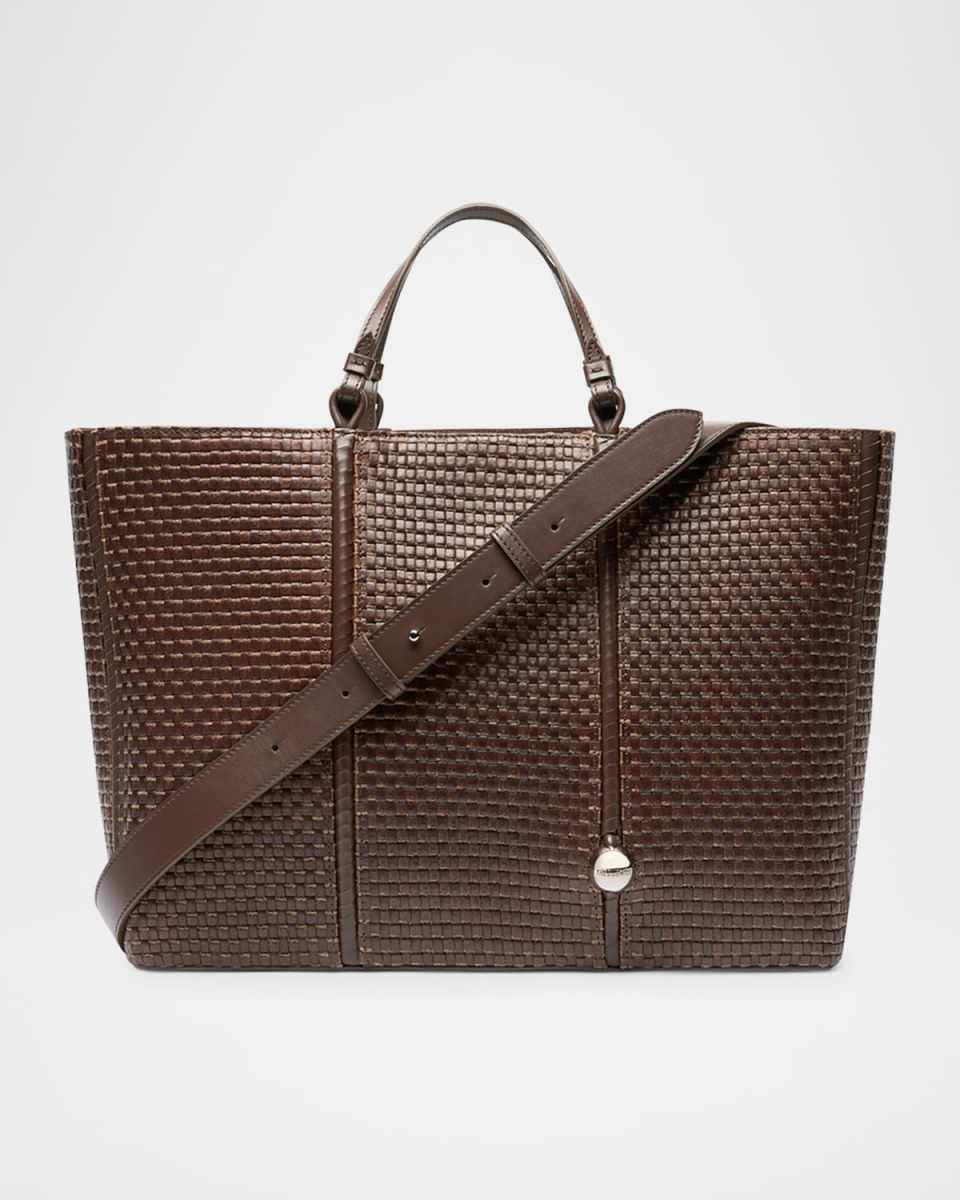 Le Cabas Woven Leather Tote Bag